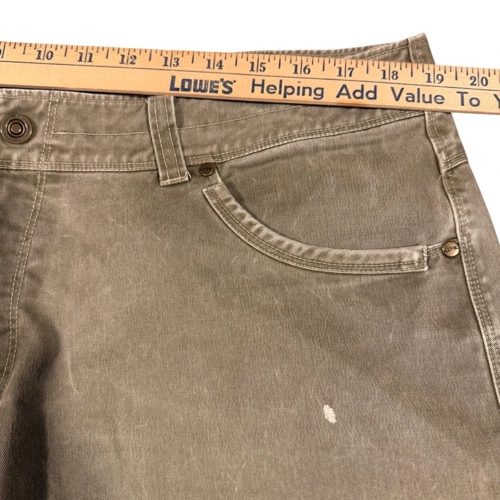 Kuhl Rydr Pants Mens 38x32 Khaki Brown Cotton Canvas Workwear Articulated Knee
